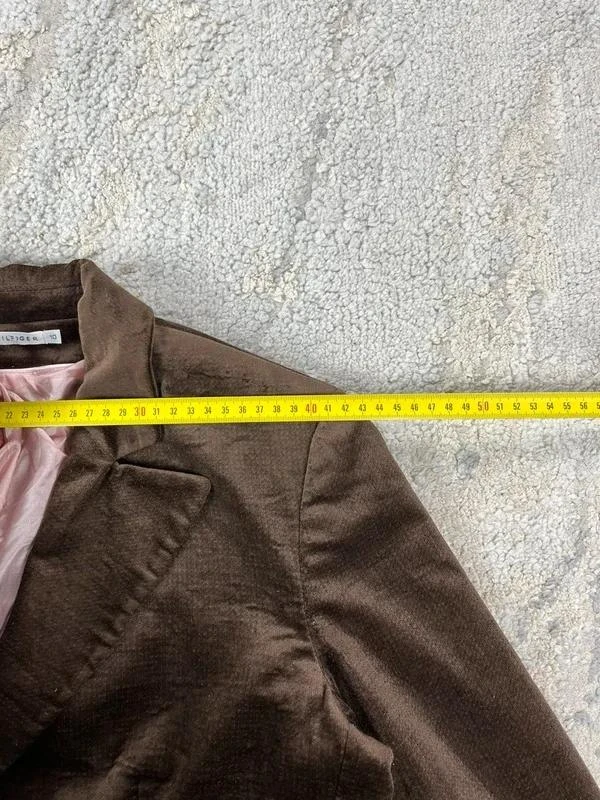 Vintage 90s Tommy Hilfiger Women's Brown Blazer Long Sleeve Jacket Size M – photo 9